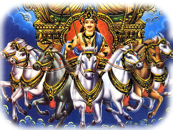 The seven horses of the suns chariot